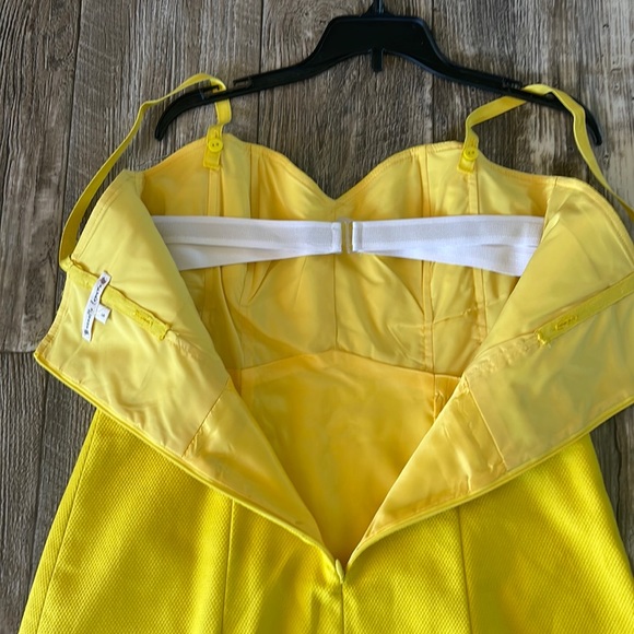 🌟Nanette Lepore 🌟Sweetheart Neckline 🌟Joyce Canary Yellow Dress, Sz 6 - Picture 8 of 15